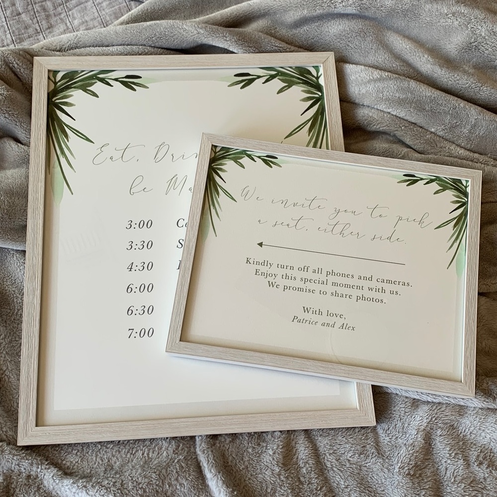 Minted 16x20 and 11x14 Maple Standing Frame